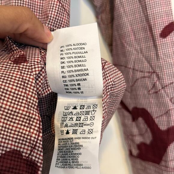 nwt Carhartt WIP L/S Phoebe Shirt Cranberry Camo Utility Workwear Womens Small - Picture 9 of 12